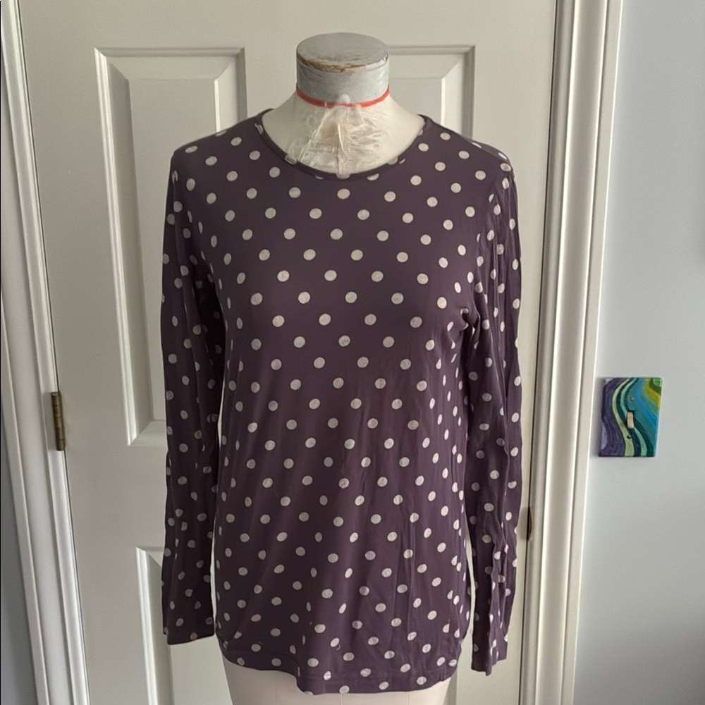 Lilith Polka Dot Long Sleeve Top
